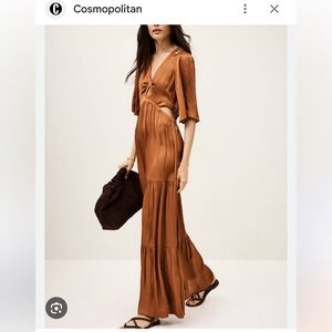 ba&sh Brown Cutout Maxi Dress